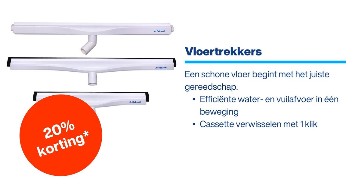 Blauwe deuvel met 15% korting en tekst over meer grip en comfort bij boren