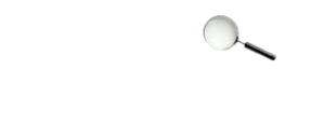 Magnifying glass over a white background.