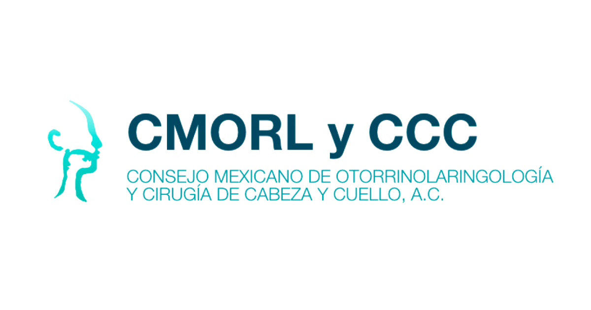 Logotipo de CMORL y CCC con icono de figura en color turquesa y nombre de la organización en español sobre fondo blanco.