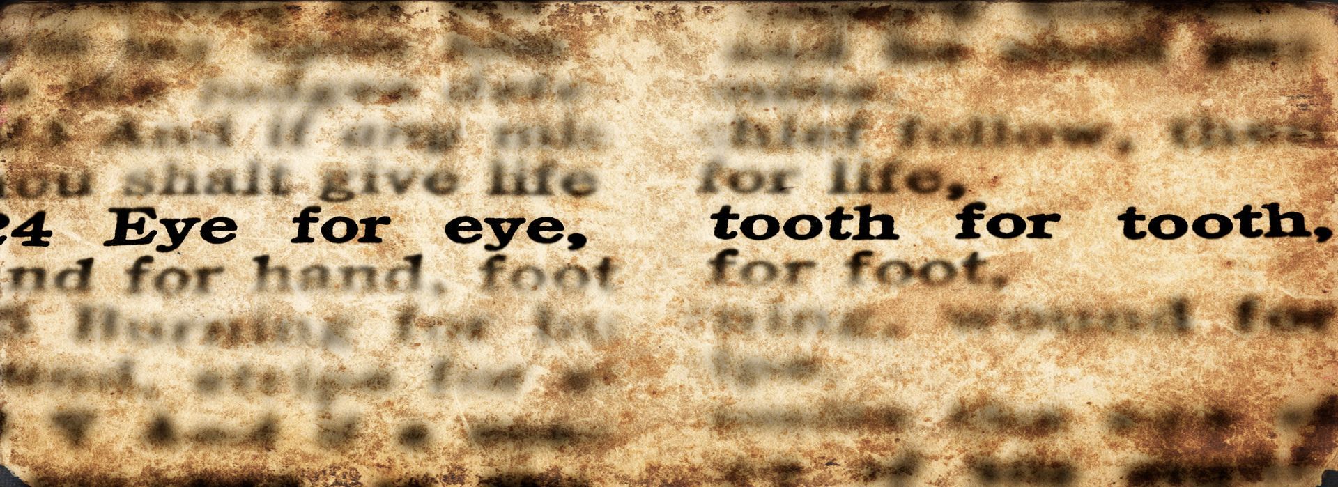 Turn the Other Cheek “To the person who strikes you on one cheek,
offer the other one as well.”