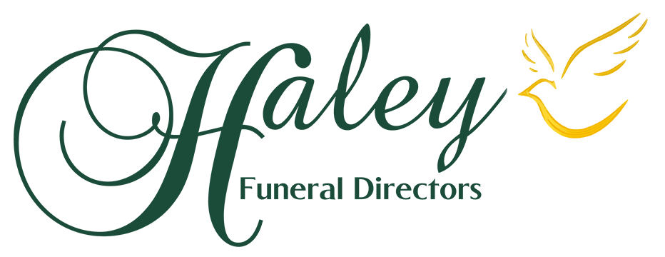 The logo for sample funeral home is shown on a white background.
