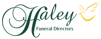 The logo for sample funeral home is shown on a white background.