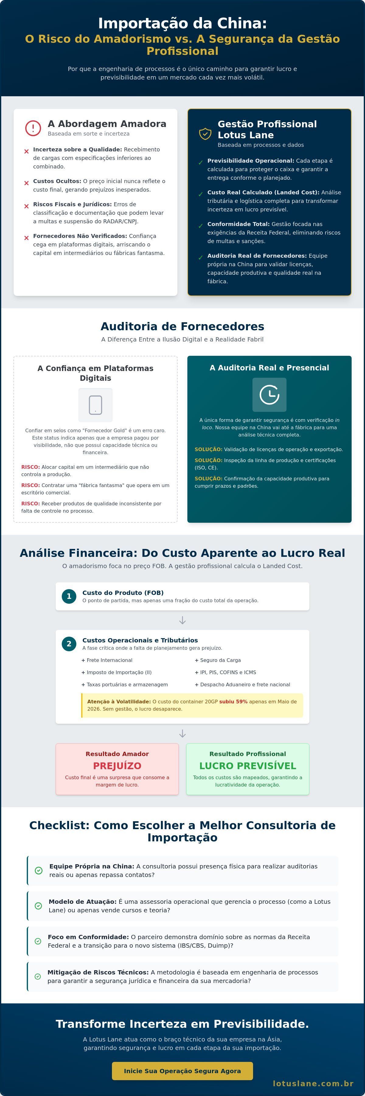 Infográfico: processo completo de importação da China
