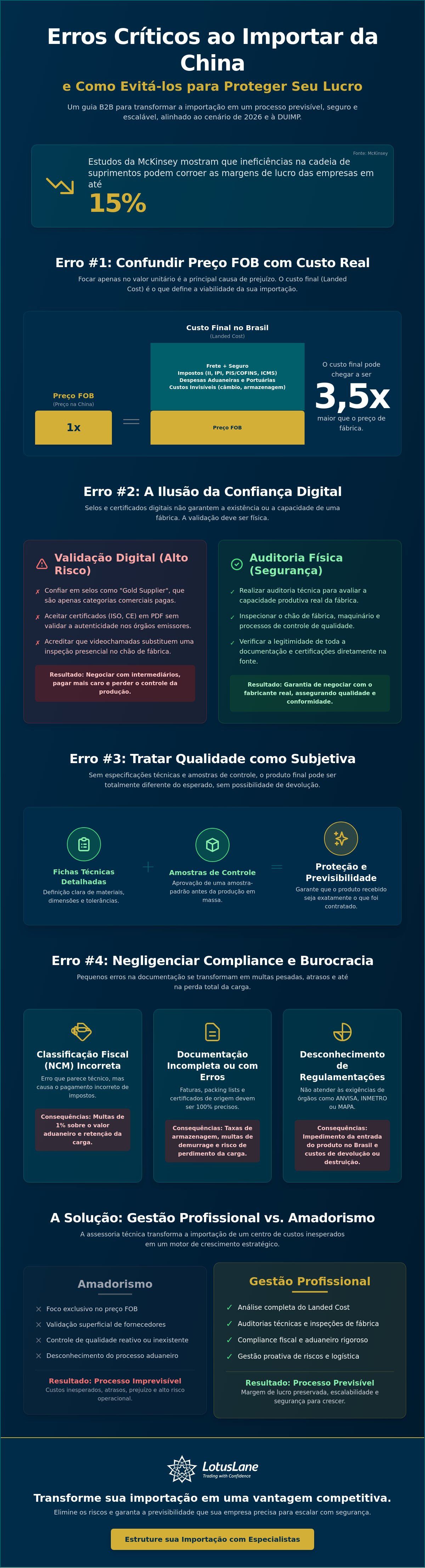 Infográfico: erros ao importar da China