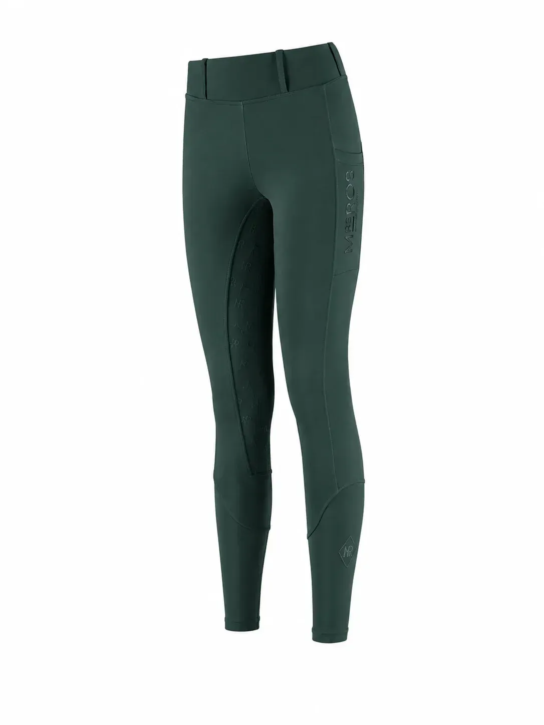 Mrs Ros Silhouette Paardrij broek Dark-Forest