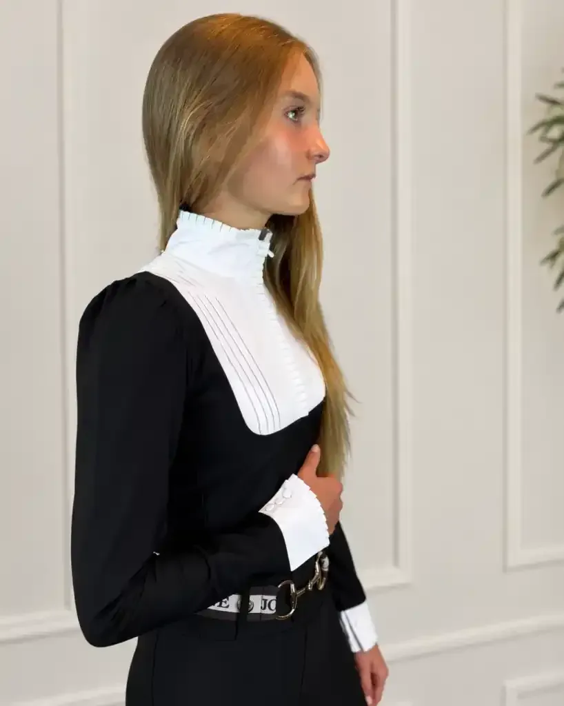 Showshirt Josephine lange mouw zwart