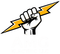 Raised fist gripping a yellow lightning bolt icon on a white background