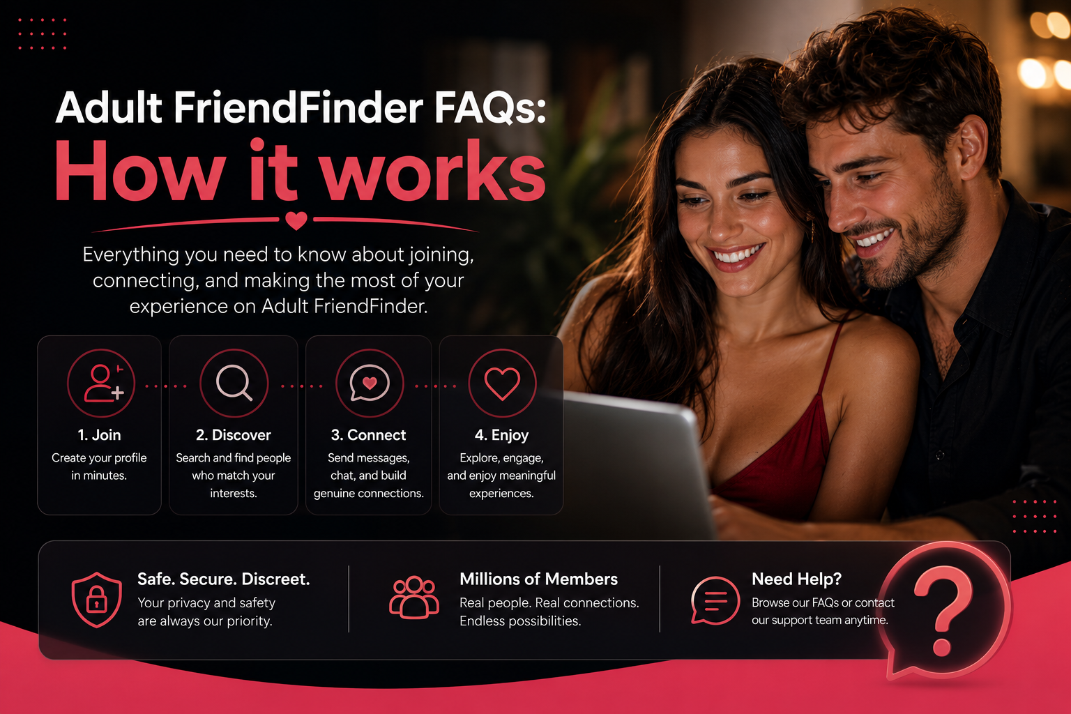 Couple Smiles and Hugs each other | adult friend finder