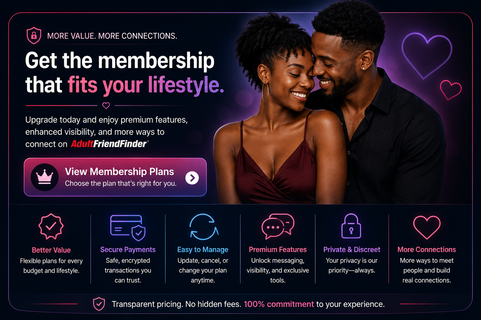 Membership Lifestyle Choices | AdultFriendFinder Banner