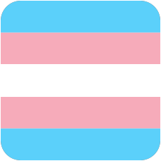 Transgender pride flag with light blue, pink, and white horizontal stripes