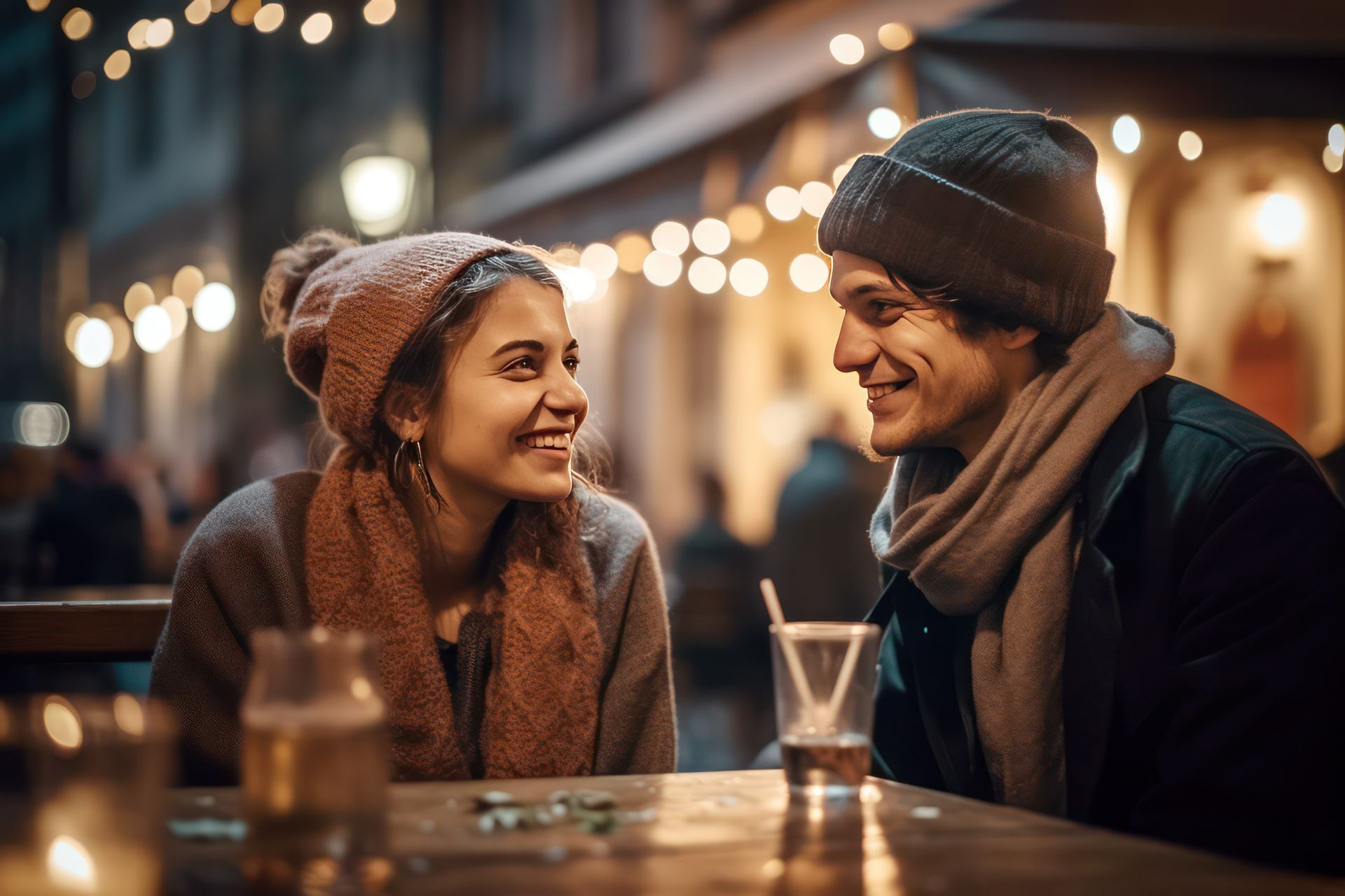 Couple on a first date talking | adult friend finder