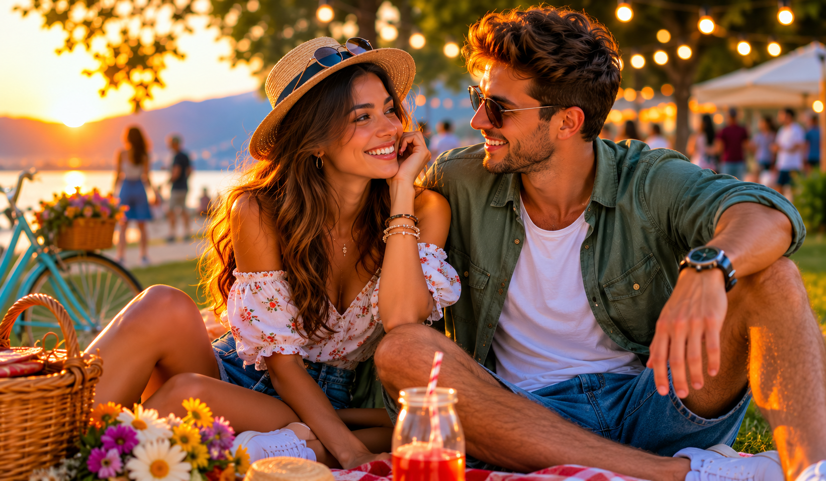 Couple uses app for Dating and Smiles