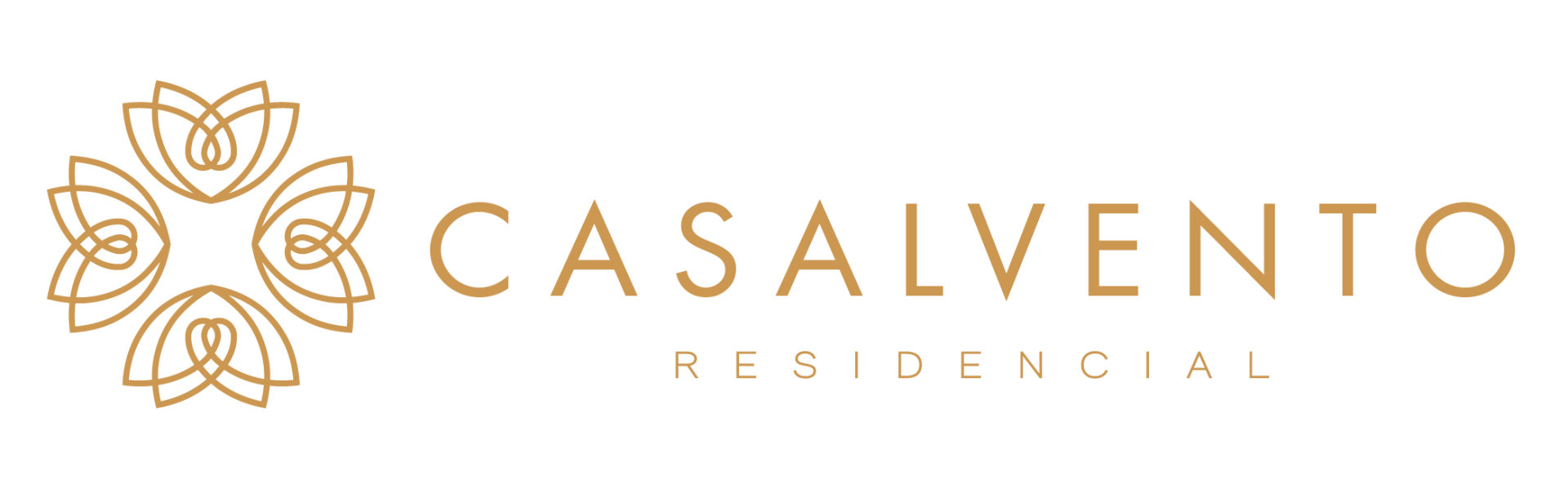 El logotipo de Casalvento Residencial tiene un diseño floral.