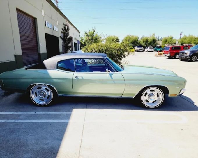 Green classic muscle car with PPF applied at Wet Paint Auto Detailing