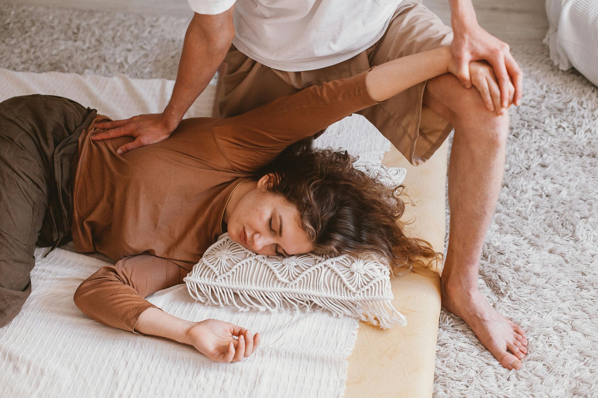 stretching during healing therapy