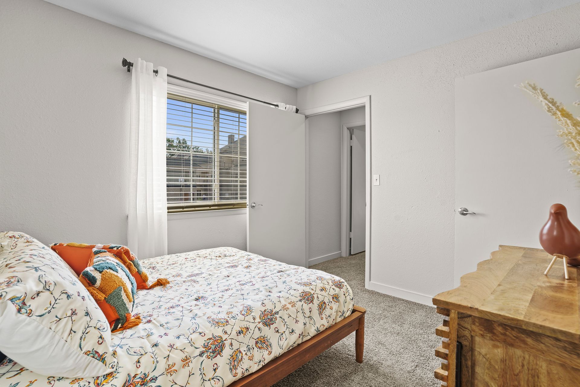 bed in bedroom