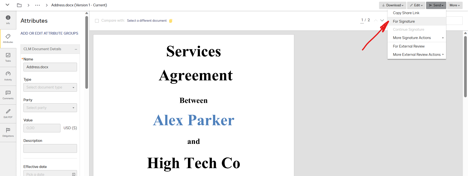DocuSign CLM (Contract Lifecycle management) system: Seamless Integration with DocuSign eSignature