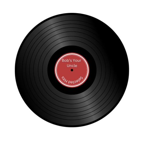 Album cover with two line drawn heads