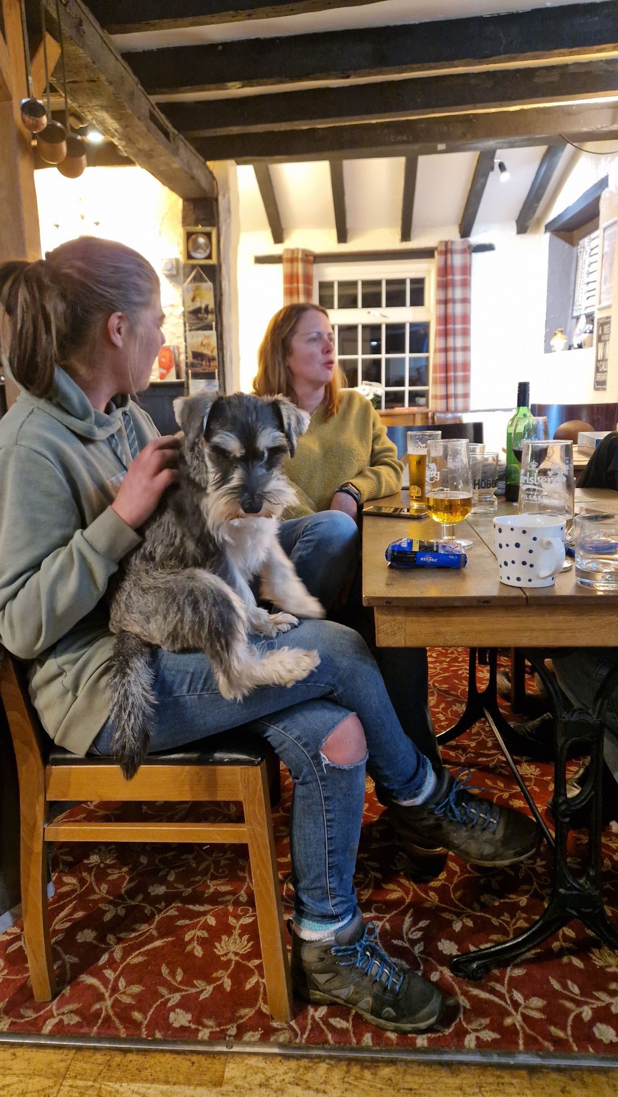 friends gathering in the pub