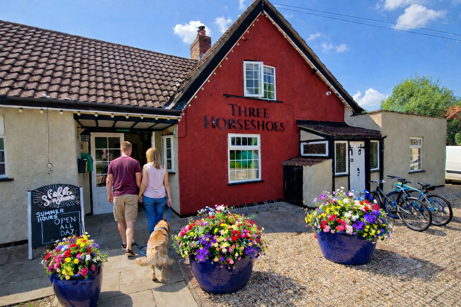 The Three Horseshoes Pub in the Lincolnshire Wolds