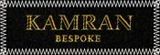 Black-and-gold “KAMRAN BESPOKE” logo on a black background with a decorative border