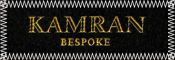Black-and-gold “KAMRAN BESPOKE” logo on a black background with a decorative border