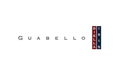 Guabello logo with vertical red-blue BIELLA 1815 emblem on white background
