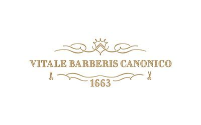 Gold “VITALE BARBERIS CANONICO” logo with crown and “1663” on white background