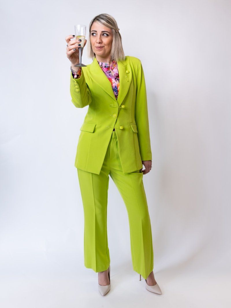 completo verde acido da donna