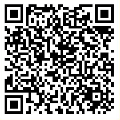 Black-and-white QR code pattern on a white background