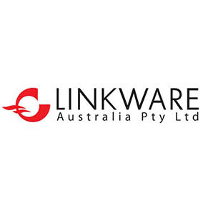 Linkware Australia Pty Ltd logo with red icon and black text on white background