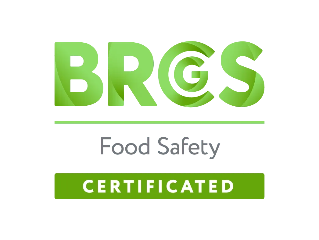 Eine grüne Schrift als Logo für: BRCS - Food Safety