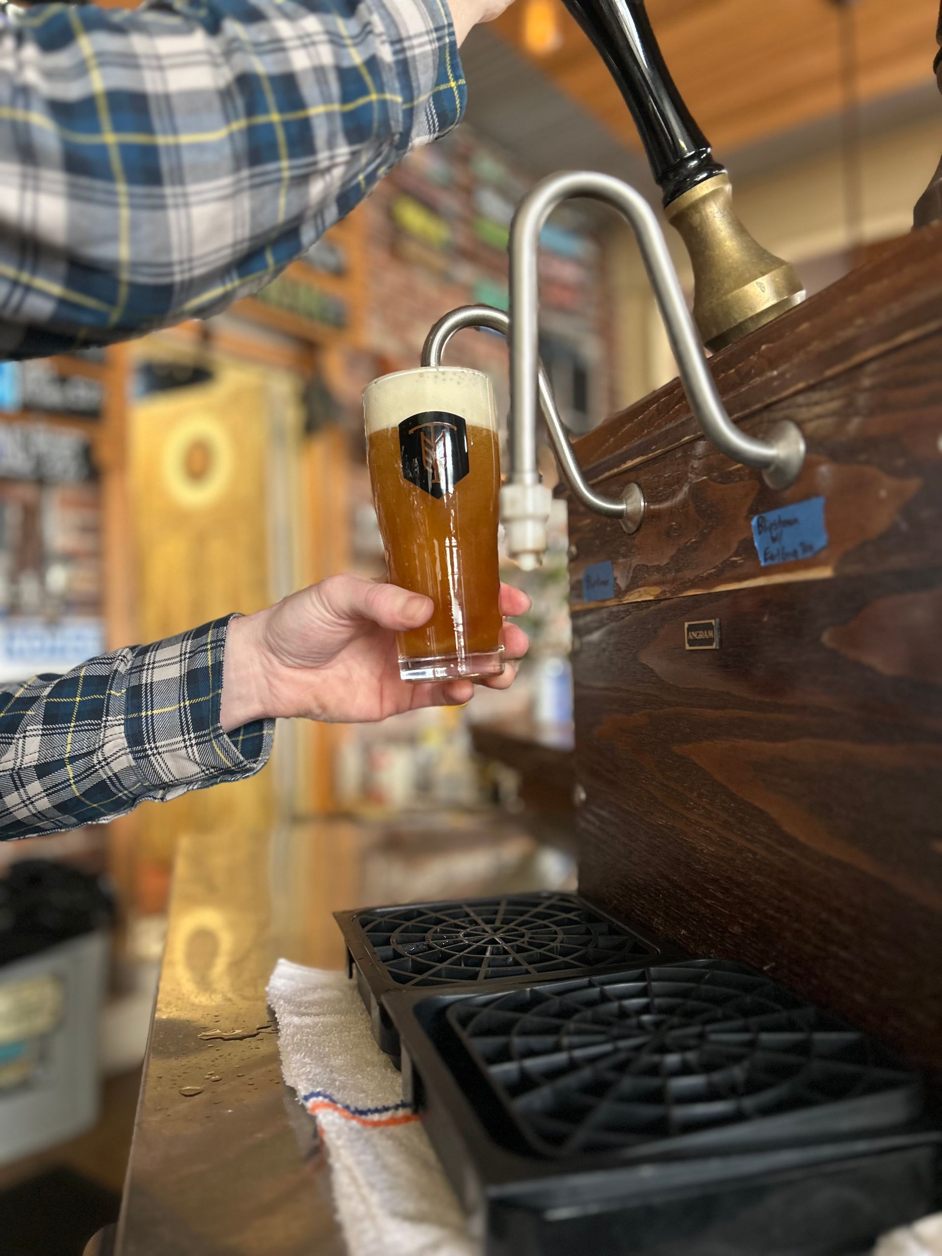 beer being poured