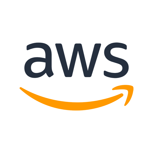 The aws logo has a smiling face and a yellow arrow.