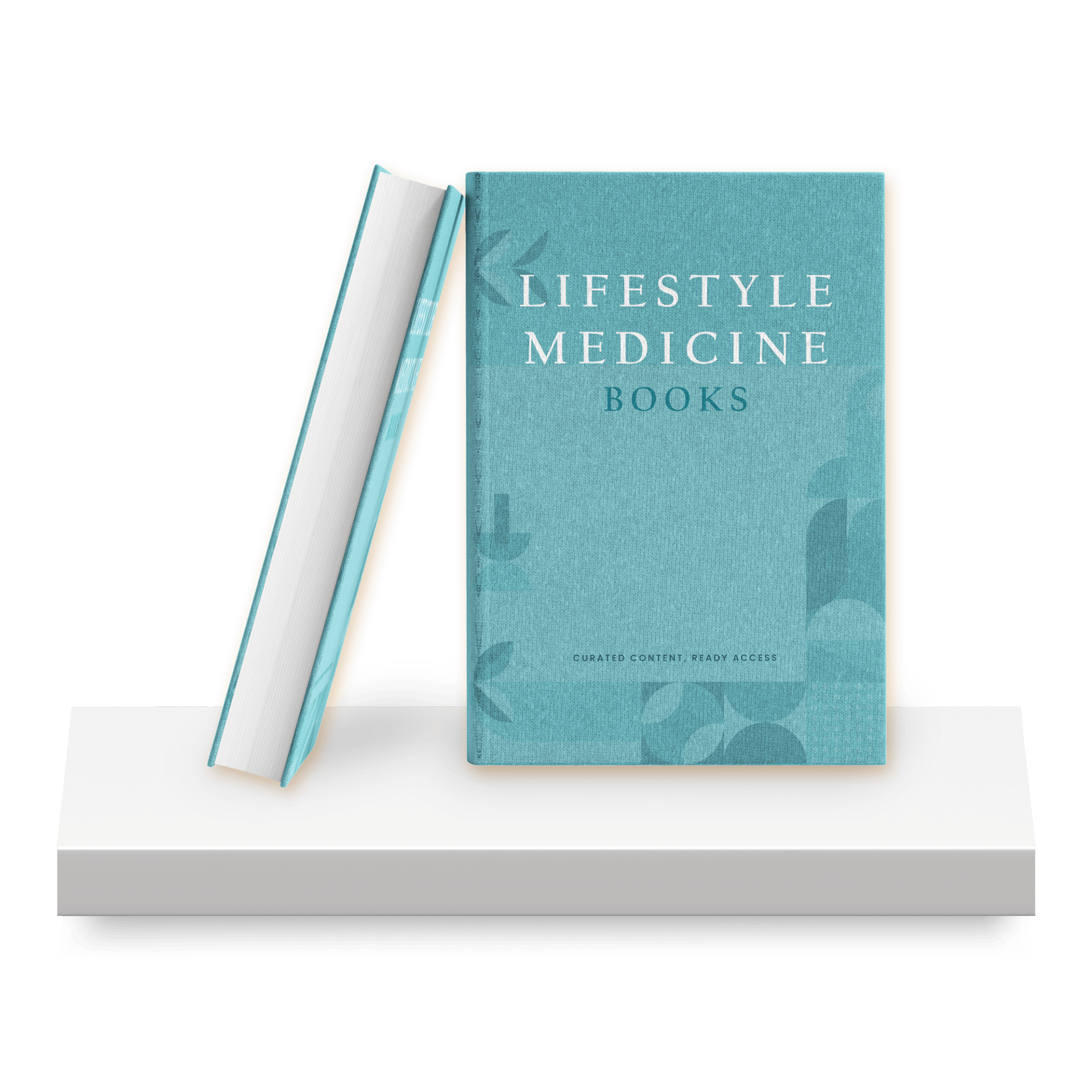 A book titled lifestyle medicine books is on a white shelf