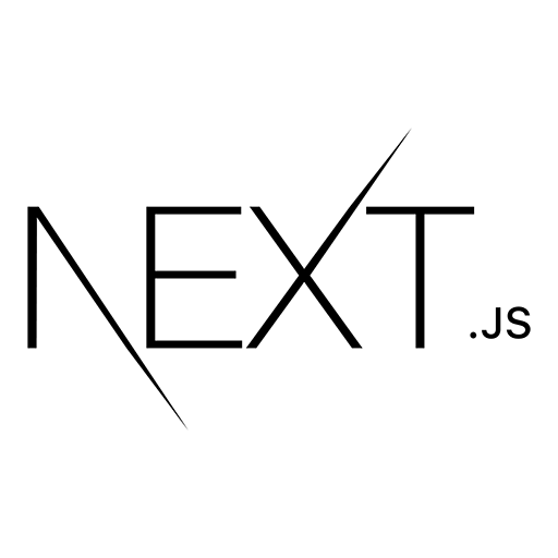 A black and white logo for next.js