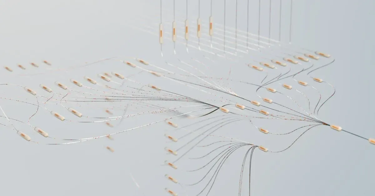 A close up of a bunch of wires on a white surface.