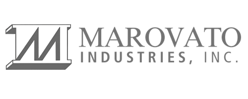 Marovato Industries, Inc. logo in gray with stylized “M” emblem and company name