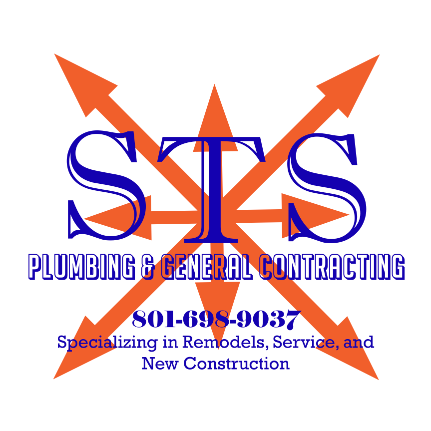 A logo for sts plumbing and general contracting