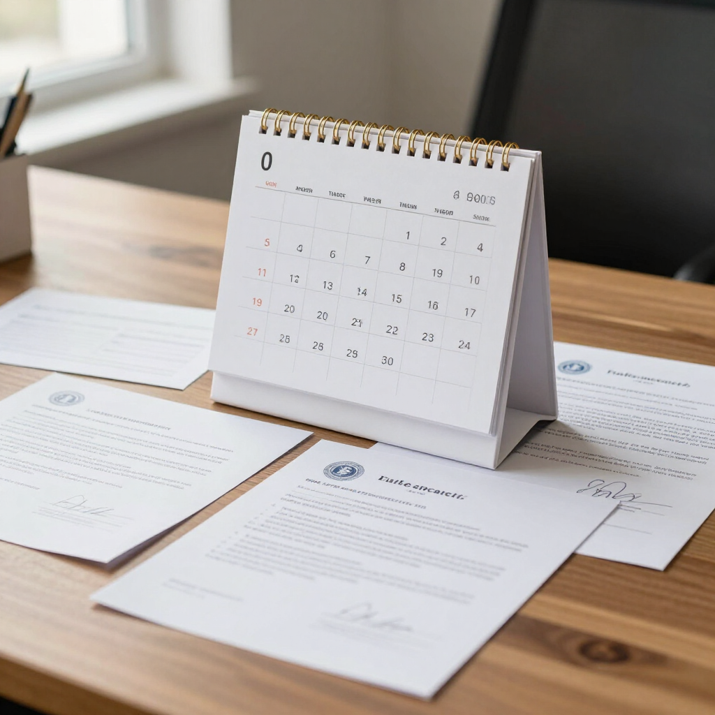 Calendar and electronic documents for scheduling an online notary appointment