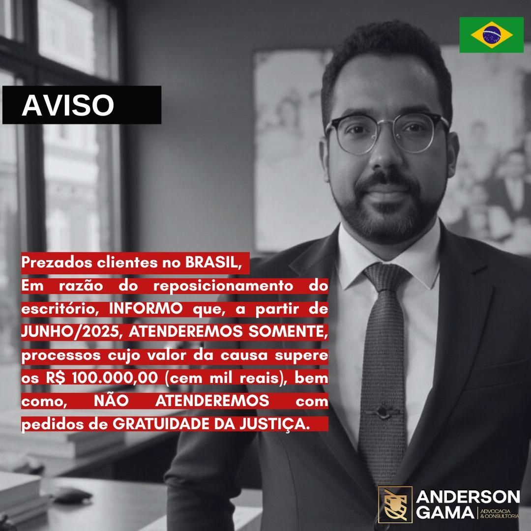 Homem de terno anuncia mudança na política de serviços jurídicos no Brasil, a partir de junho de 2025.