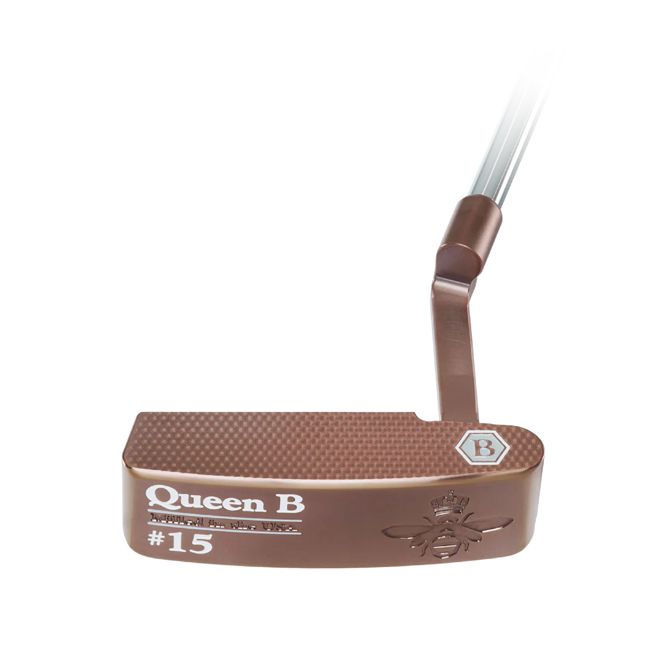 A brown queen b putter with the number 15 on it