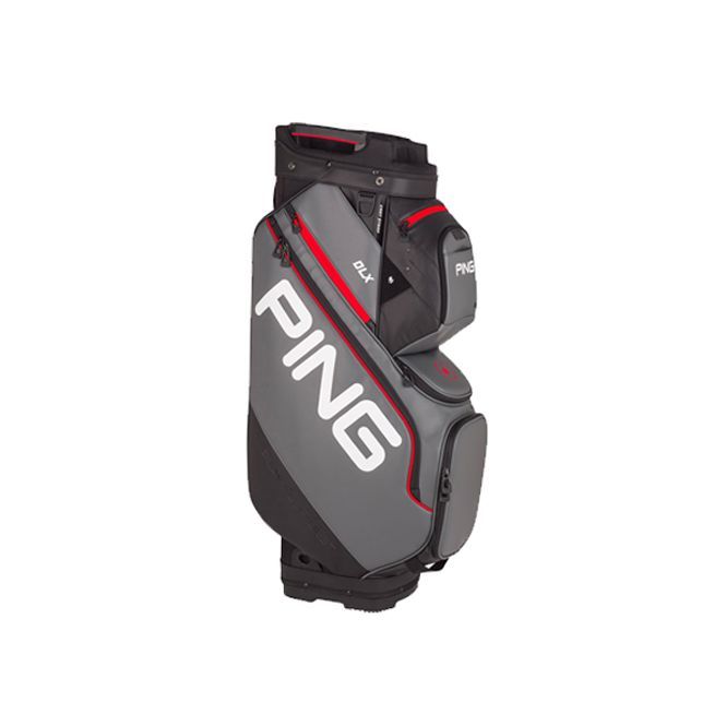 A ping golf bag is shown on a white background.