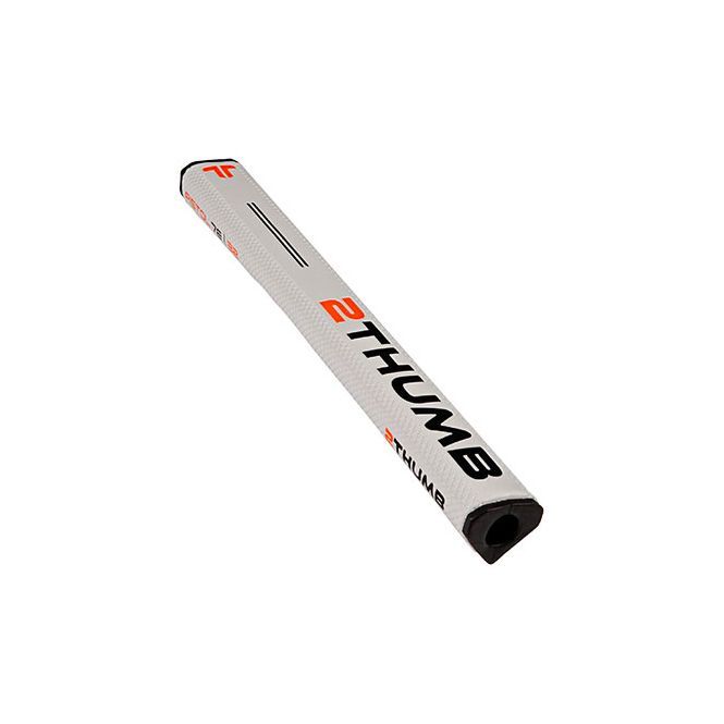 A golf putter with the word thumb on it
