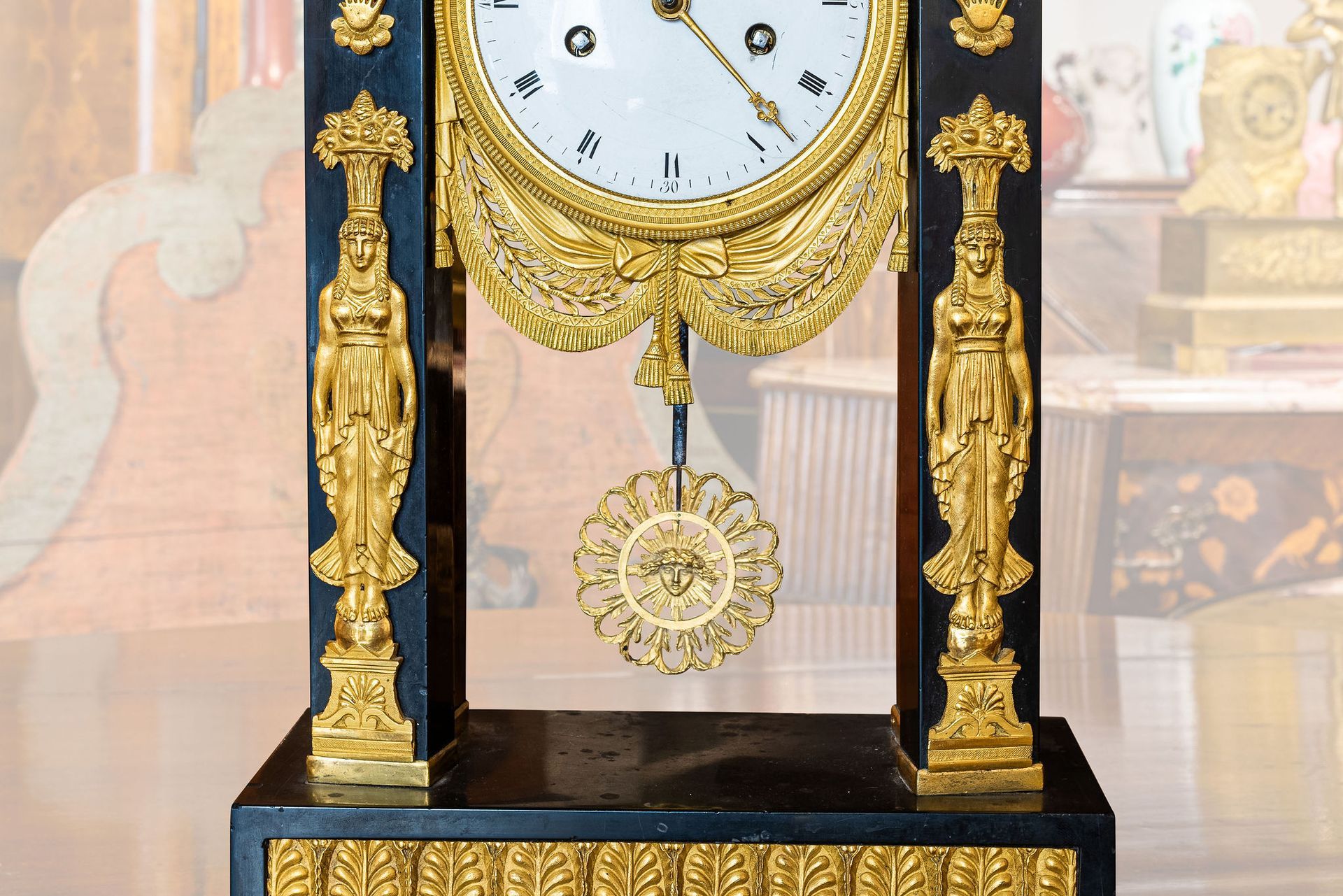 orologio a tempio di epoca impero