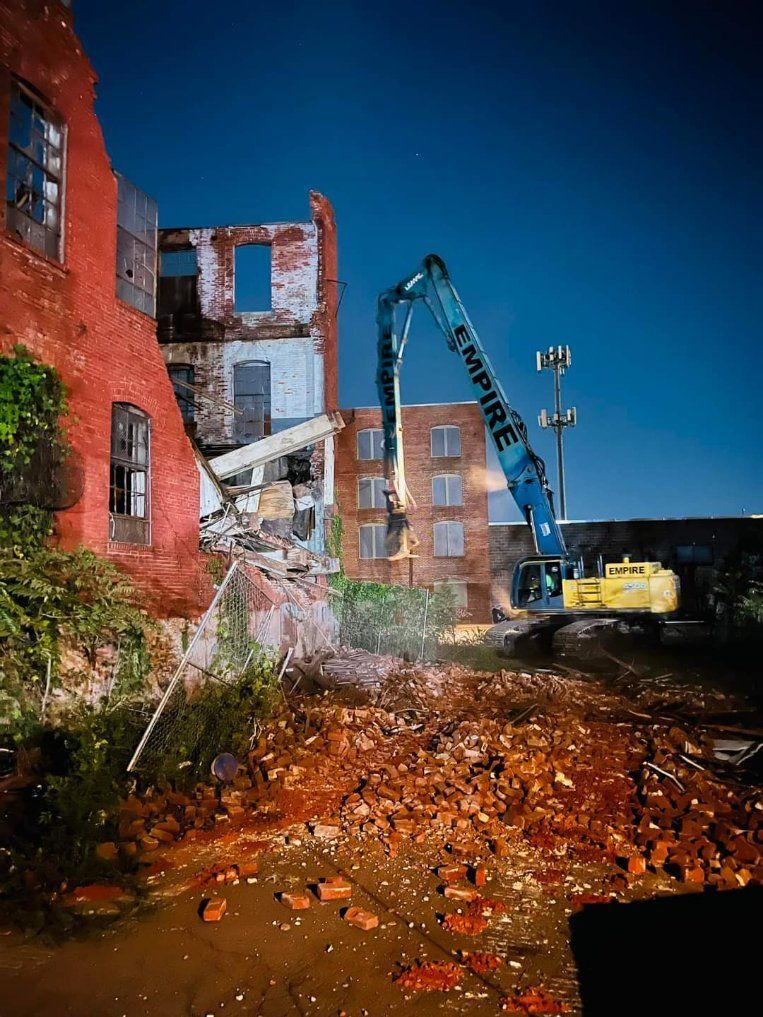 Emergency Demolition of an industrial building in Reading, PA.