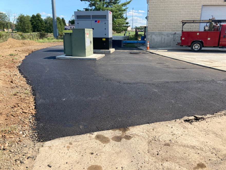 Paving at a military base