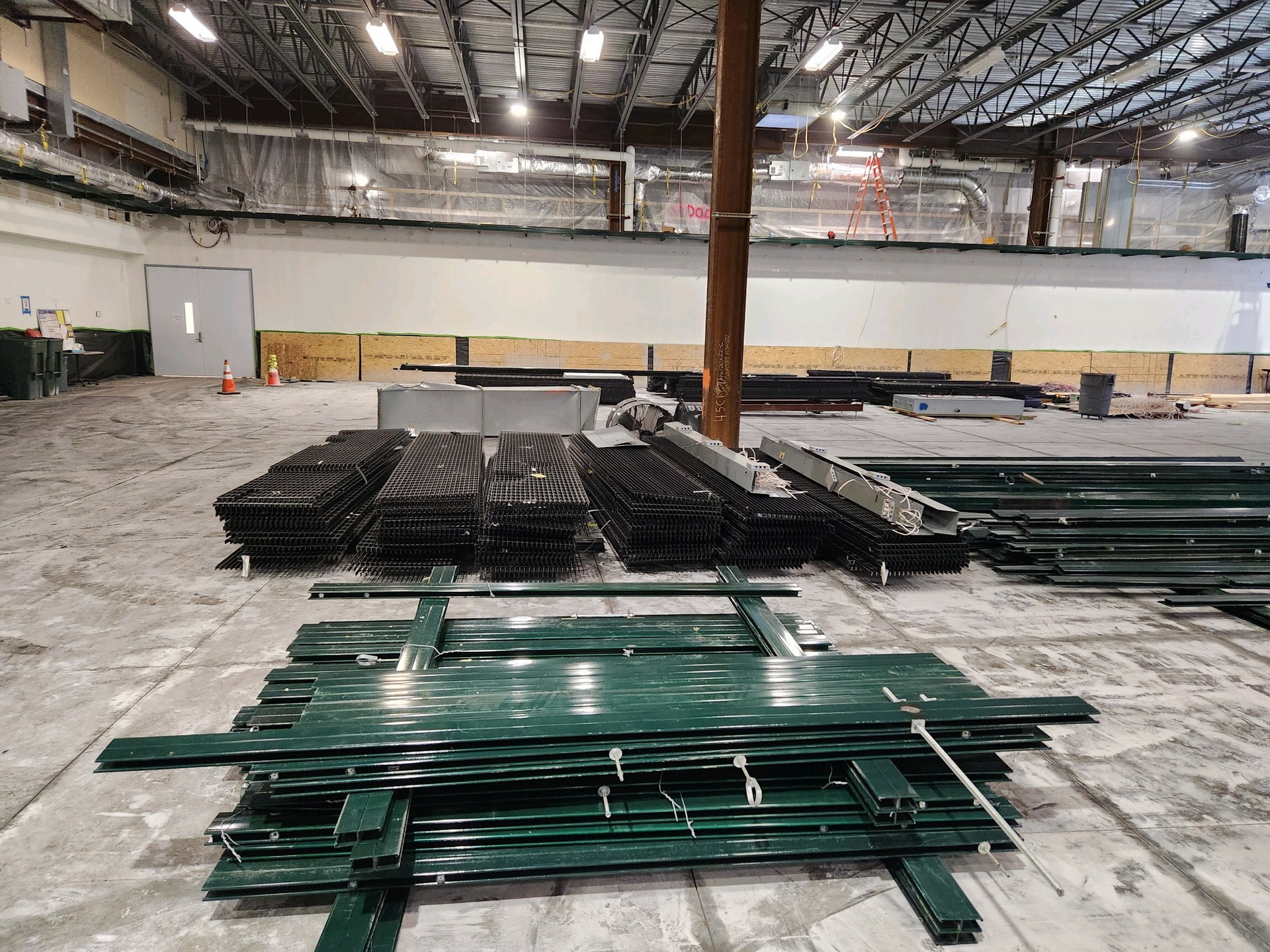 Mezzanine removed in warehouse