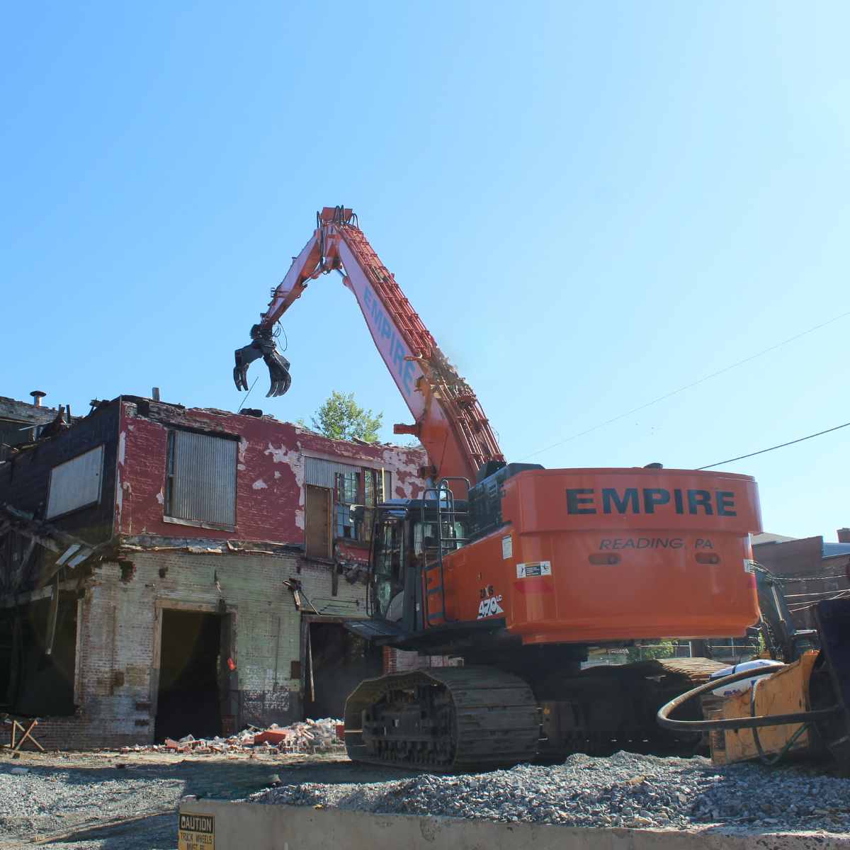 Starting on the second floor in the demolition process.