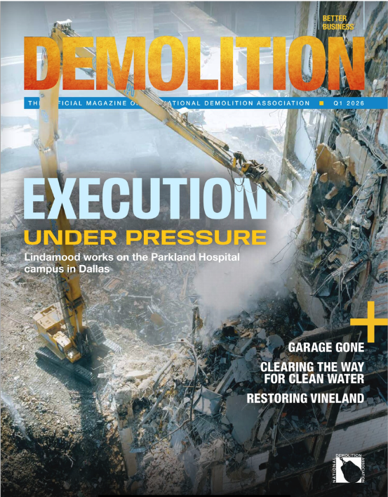 Demolition magazine featuring clarifier project 2026